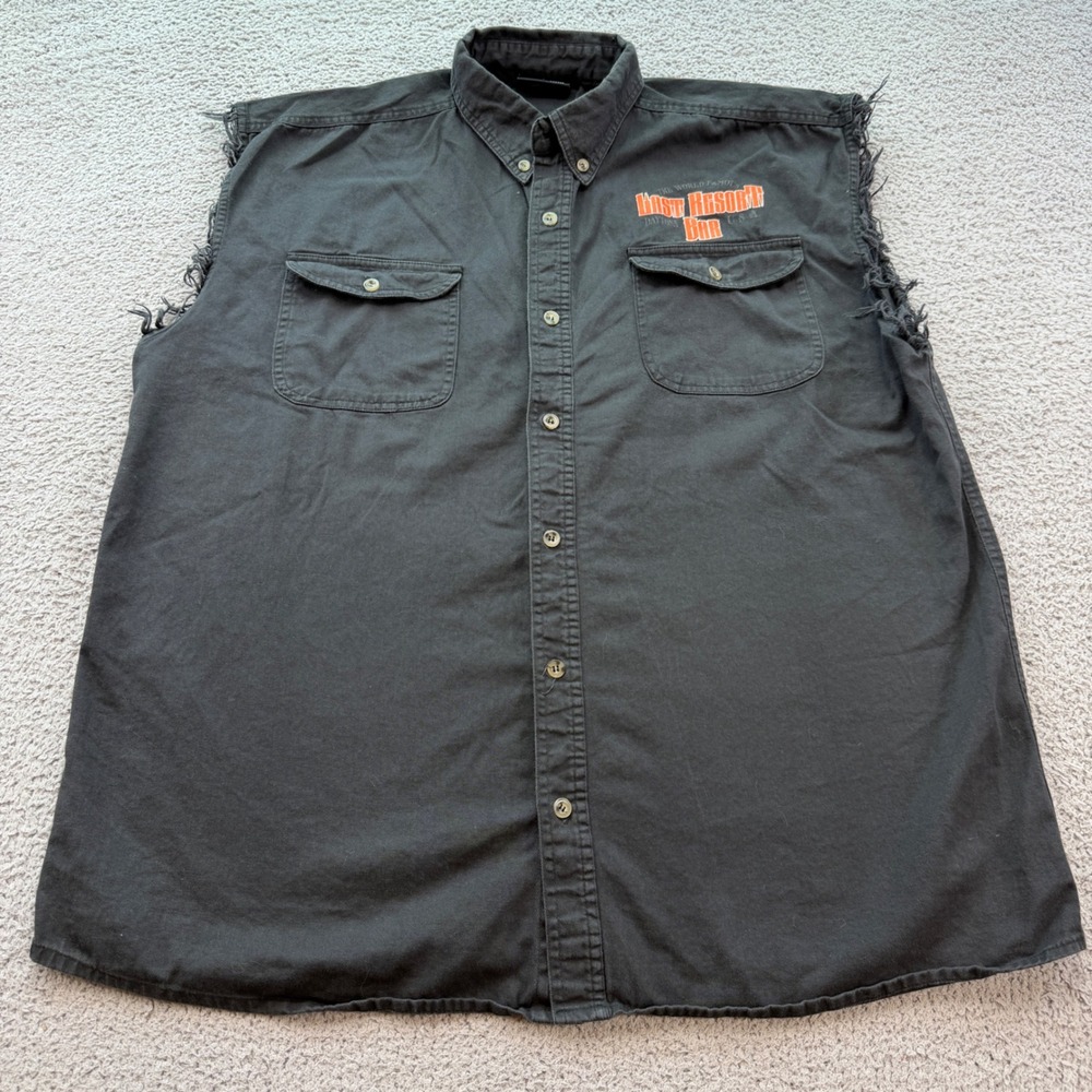 Sports Gallery Last Resort Bar Daytona Biketoberfest 2008 Sleeveless Shirt XL